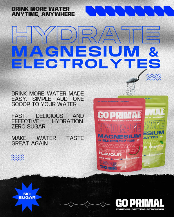 Drink More water Made Easy: Hydrate, Magnesium & Electrolytes - GO PRIMAL