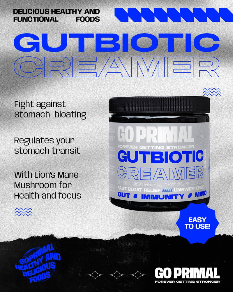 Gutbiotic Creamer - Pre and ProBiotic · Gut · Immunity · Mind - GO PRIMALSupplementGO PRIMAL