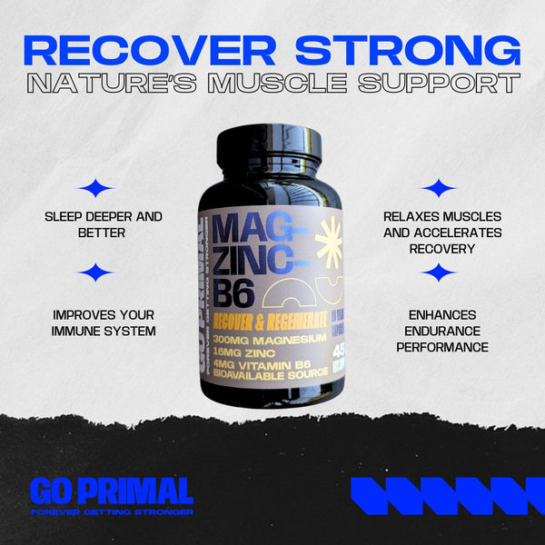 Magnesium, Zinc & Vit. B6 - Recover & Regenerate - GO PRIMALSupplementGO PRIMAL