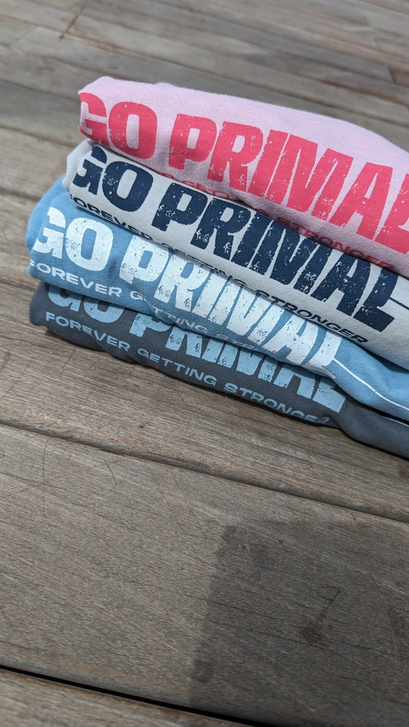 Oversize Stone Washed - NOBODY CARES · WORK HARDER - GO PRIMALT-ShirtGO PRIMAL