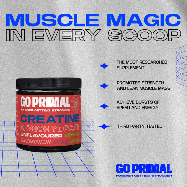 Ultrapure Creatine Monohydrate - Unflavoured - GO PRIMALSupplementGO PRIMAL